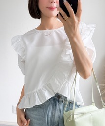 【ZOZO限定】アシメフリルブラウス