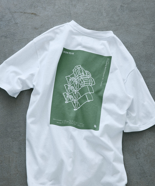 Snow Peak（スノーピーク）の「Snow Peak / スノーピーク 別注 ギア ワイヤーフレーム プリントTシャツ（Tシャツ/カットソー・メンズ・ホワイト×ホワイト/ホワイト/ホワイト系その他・SMALL/MEDIUM/LARGE）」の5枚目の写真
