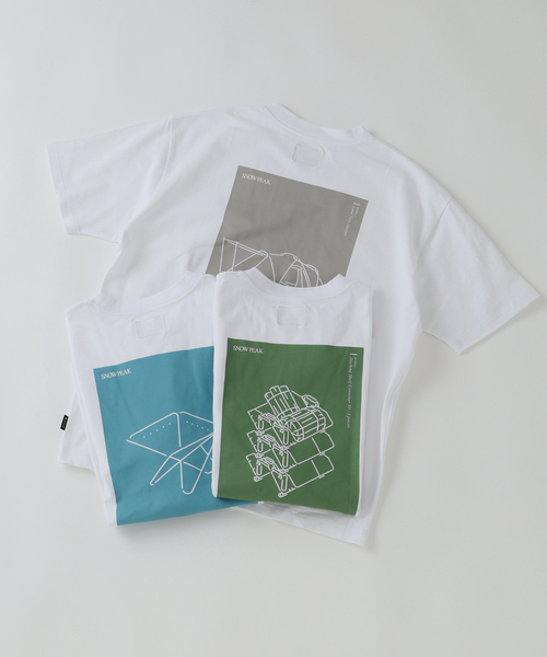 Snow Peak（スノーピーク）の「Snow Peak / スノーピーク 別注 ギア ワイヤーフレーム プリントTシャツ（Tシャツ/カットソー・メンズ・ホワイト×ホワイト/ホワイト/ホワイト系その他・SMALL/MEDIUM/LARGE）」の7枚目の写真