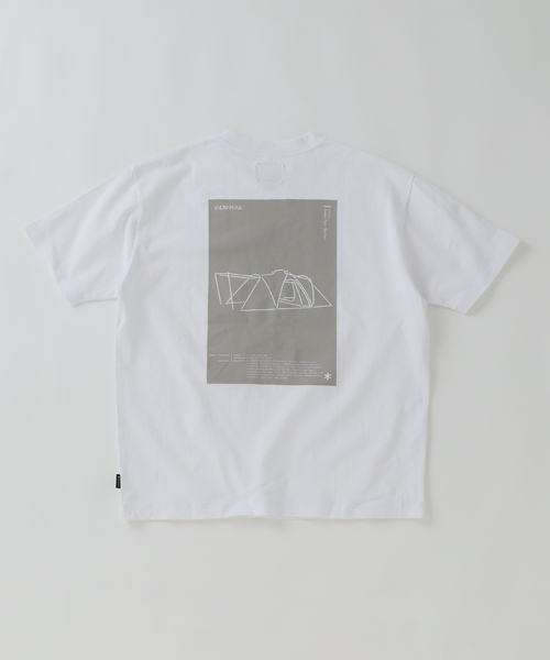 Snow Peak（スノーピーク）の「Snow Peak / スノーピーク 別注 ギア ワイヤーフレーム プリントTシャツ（Tシャツ/カットソー・メンズ・ホワイト×ホワイト/ホワイト/ホワイト系その他・SMALL/MEDIUM/LARGE）」の10枚目の写真