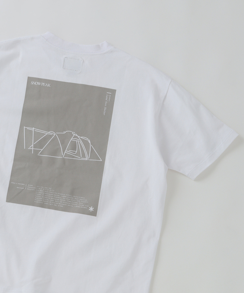 Snow Peak（スノーピーク）の「Snow Peak / スノーピーク 別注 ギア ワイヤーフレーム プリントTシャツ（Tシャツ/カットソー・メンズ・ホワイト×ホワイト/ホワイト/ホワイト系その他・SMALL/MEDIUM/LARGE）」の11枚目の写真