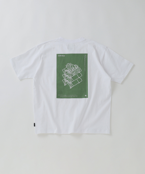 Snow Peak（スノーピーク）の「Snow Peak / スノーピーク 別注 ギア ワイヤーフレーム プリントTシャツ（Tシャツ/カットソー・メンズ・ホワイト×ホワイト/ホワイト/ホワイト系その他・SMALL/MEDIUM/LARGE）」の16枚目の写真