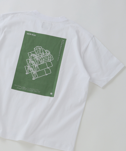 Snow Peak（スノーピーク）の「Snow Peak / スノーピーク 別注 ギア ワイヤーフレーム プリントTシャツ（Tシャツ/カットソー・メンズ・ホワイト×ホワイト/ホワイト/ホワイト系その他・SMALL/MEDIUM/LARGE）」の17枚目の写真