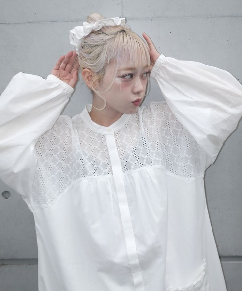 ZOZOMARKET by aoi(ゾゾマーケットバイアオイ)の「【インフルエンサー aoiセレクト】コットンレース切り替えティアードワンピース(ワンピース・レディース・オフホワイト/ブラック・FREE)」の17枚目の写真