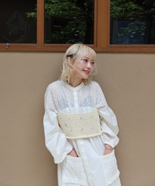 ZOZOMARKET by aoi(ゾゾマーケットバイアオイ)の「【インフルエンサー aoiセレクト】コットンレース切り替えティアードワンピース(ワンピース・レディース・オフホワイト/ブラック・FREE)」の6枚目の写真