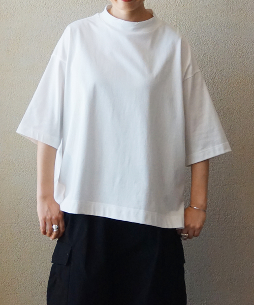 JOURNAL STANDARD LUXE（ジャーナルスタンダード　ラックス）の「《追加》クラシックテンジク モックプルオーバー（Tシャツ/カットソー・レディース・ホワイト/ブラック・FREE）」の14枚目の写真