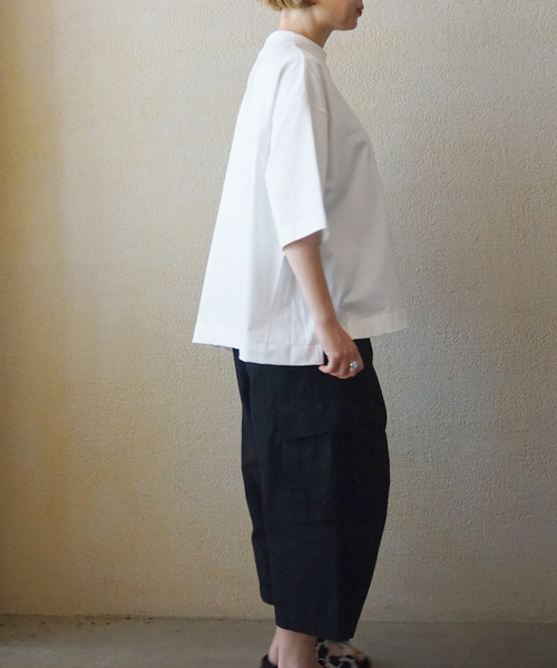 JOURNAL STANDARD LUXE（ジャーナルスタンダード　ラックス）の「《追加》クラシックテンジク モックプルオーバー（Tシャツ/カットソー・レディース・ホワイト/ブラック・FREE）」の13枚目の写真