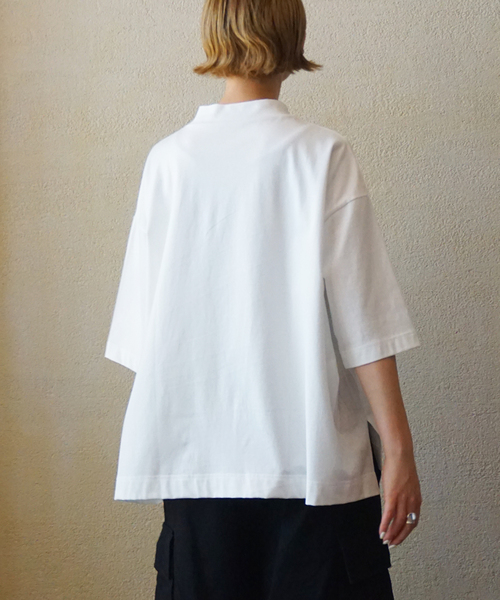 JOURNAL STANDARD LUXE（ジャーナルスタンダード　ラックス）の「《追加》クラシックテンジク モックプルオーバー（Tシャツ/カットソー・レディース・ホワイト/ブラック・FREE）」の12枚目の写真