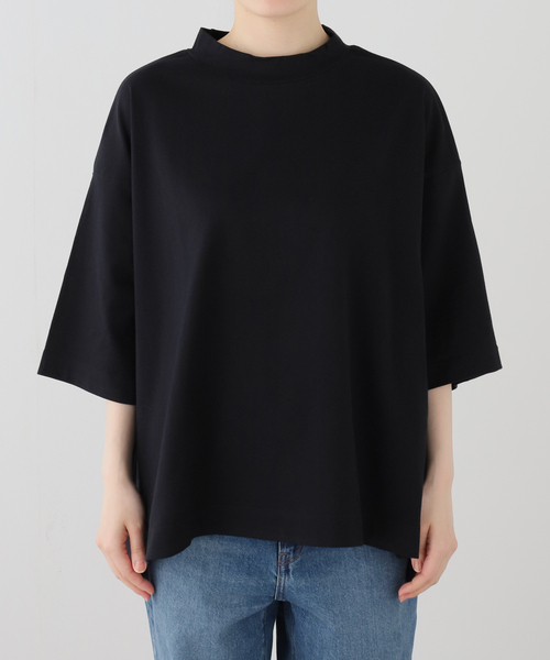 JOURNAL STANDARD LUXE（ジャーナルスタンダード　ラックス）の「《追加》クラシックテンジク モックプルオーバー（Tシャツ/カットソー・レディース・ホワイト/ブラック・FREE）」の11枚目の写真