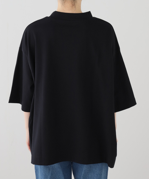 JOURNAL STANDARD LUXE（ジャーナルスタンダード　ラックス）の「《追加》クラシックテンジク モックプルオーバー（Tシャツ/カットソー・レディース・ホワイト/ブラック・FREE）」の9枚目の写真