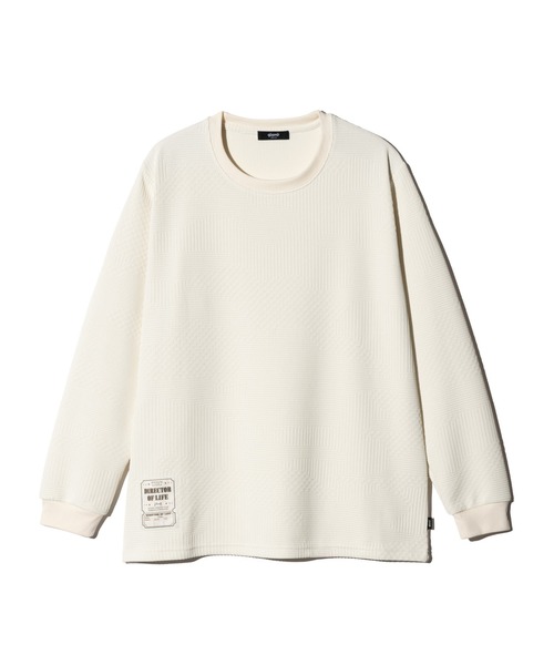 glamb(グラム)の「Multi Texture Cutsew / マルチテキスチャーカットソー(Tシャツ/カットソー・メンズ・ホワイト/ブラウン/ブラック・S/M/L)」の4枚目の写真