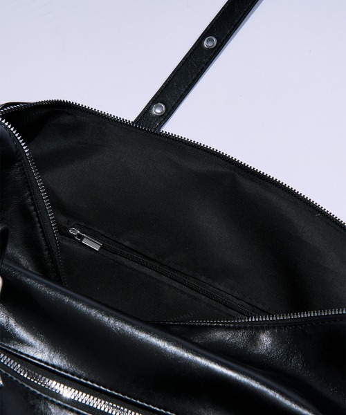 Ellno Loset(エルノロゼット)の「Boston bag / ボストンバッグ(ボストンバッグ・メンズ・キャメル/ブラック・FREE)」の12枚目の写真