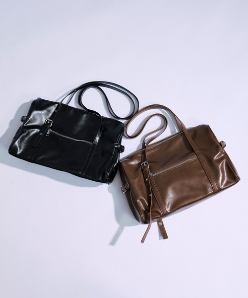 Ellno Loset(エルノロゼット)の「Boston bag / ボストンバッグ(ボストンバッグ・メンズ・キャメル/ブラック・FREE)」の14枚目の写真