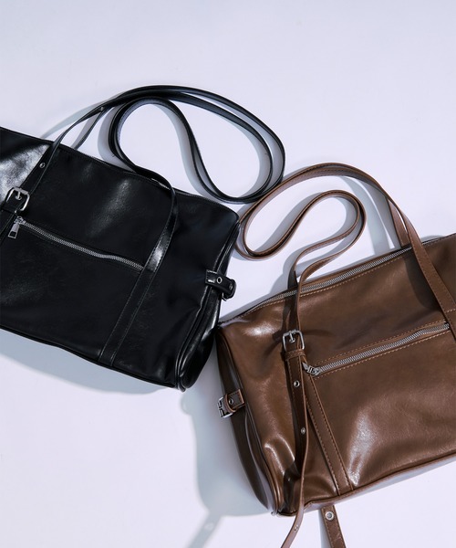 Ellno Loset(エルノロゼット)の「Boston bag / ボストンバッグ(ボストンバッグ・メンズ・キャメル/ブラック・FREE)」の15枚目の写真
