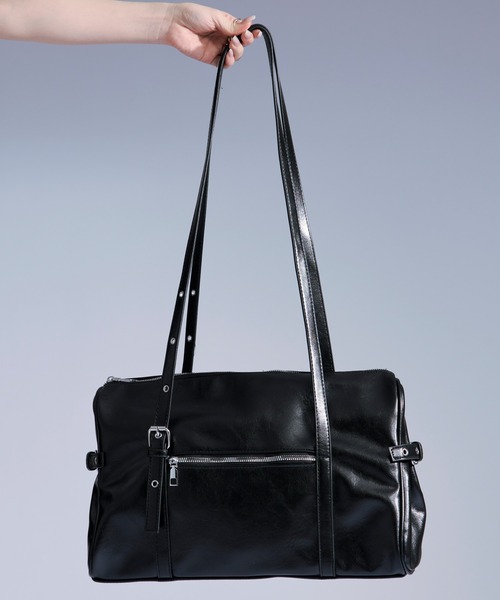 Ellno Loset(エルノロゼット)の「Boston bag / ボストンバッグ(ボストンバッグ・メンズ・キャメル/ブラック・FREE)」の4枚目の写真