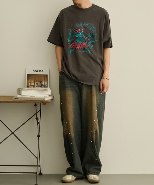 DISCUS(ディスカス)の「【DISCUS】DISCUS×villains ヴィンテージライク 半袖Tシャツ(Tシャツ/カットソー・メンズ・ブラック/ブラック系その他2/ブラック系その他3/ブラック系その他5/ブラック系1/ブラック系その他4/ブラック系その他6・L/M)」の21枚目の写真
