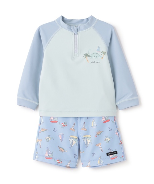 petit main(プティマイン)の「【SWIM】Boysアソートセットアップ水着(水着・キッズ・イエロー/サックスブルー/チャコール・100cm/110cm/120cm/130cm/80cm/90cm)」の16枚目の写真