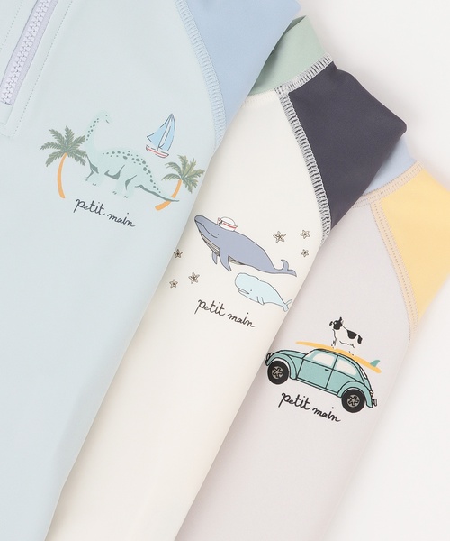 petit main(プティマイン)の「【SWIM】Boysアソートセットアップ水着(水着・キッズ・イエロー/サックスブルー/チャコール・100cm/110cm/120cm/130cm/80cm/90cm)」の12枚目の写真