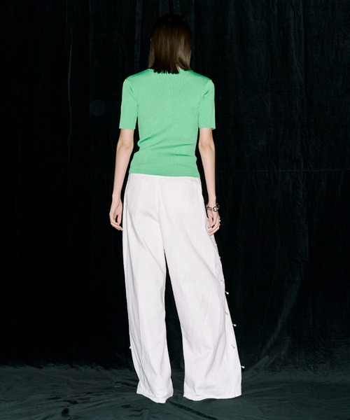 JOSE MOON（ジョゼムーン）の「HALF SLEEVE RIB KNIT/ハーフスリーブ