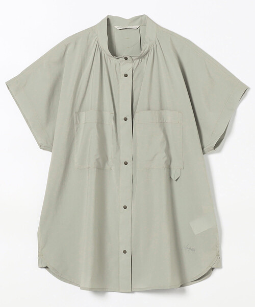 FREAK'S STORE(フリークスストア)の「NANGA/ナンガ エクスカーション ショートスリーブブラウス(シャツ/ブラウス・レディース・グリーン/ブラック/ライトグレー・MEDIUM/SMALL)」の2枚目の写真