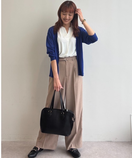 GALLORIA(ギャローリア)の「【吸汗速乾・接触冷感】キーネックプリントプルオーバー(Tシャツ/カットソー・レディース・ブルー/ホワイト/ネイビー・M/LL/L/S)」の13枚目の写真