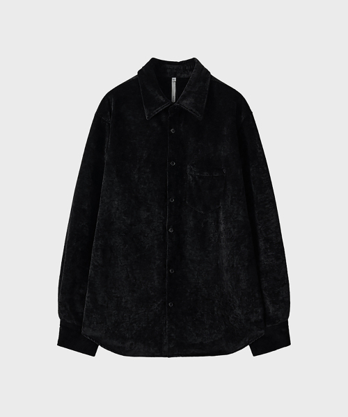 NOIRER(ノイア)の「ベルベットルーズフィットシャツ(ブラック)(シャツ/ブラウス・メンズ・その他・48/50/52)」の2枚目の写真