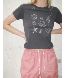 Shell Graphic T-Shirt, Charcoal