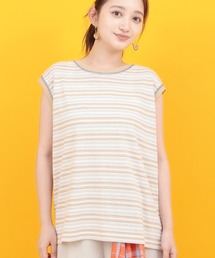 Orale! マルチボーダーノースリーブTシャツ