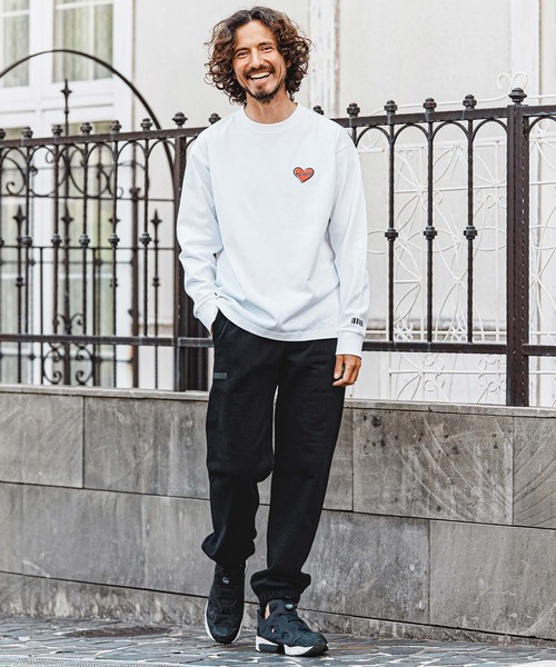 felkod（フィルコッド）の「mp15144- Heart Puff Print 12oz Fleece Easy Pants イージーパンツ(F26A220)（スウェットパンツ・メンズ・ブラック/ブラック×イエロー・M/L/XL）」の6枚目の写真
