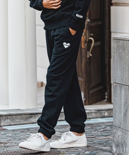 felkod（フィルコッド）の「mp15144- Heart Puff Print 12oz Fleece Easy Pants イージーパンツ(F26A220)（スウェットパンツ・メンズ・ブラック/ブラック×イエロー・M/L/XL）」の11枚目の写真