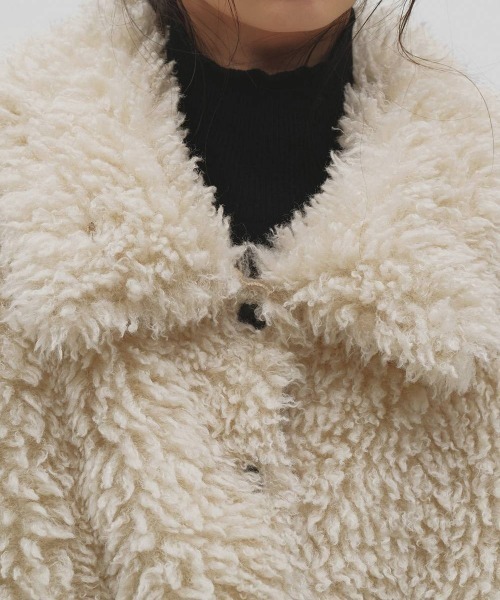 TODAYFUL(トゥデイフル)の「【TODAYFUL/トゥデイフル】Fur Short Coat/ファーショートコート(その他アウター・レディース・アイボリー・38/36)」の5枚目の写真