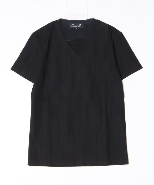 SILVER BULLET(シルバーバレット)の「『CavariA/キャバリア』スクラッチジャガード半袖VネックTシャツ(Tシャツ/カットソー・メンズ・グレー/ブラック/ホワイト・L/XL/M)」の14枚目の写真