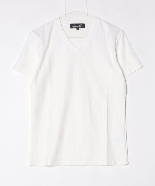 SILVER BULLET(シルバーバレット)の「『CavariA/キャバリア』スクラッチジャガード半袖VネックTシャツ(Tシャツ/カットソー・メンズ・グレー/ブラック/ホワイト・L/XL/M)」の15枚目の写真
