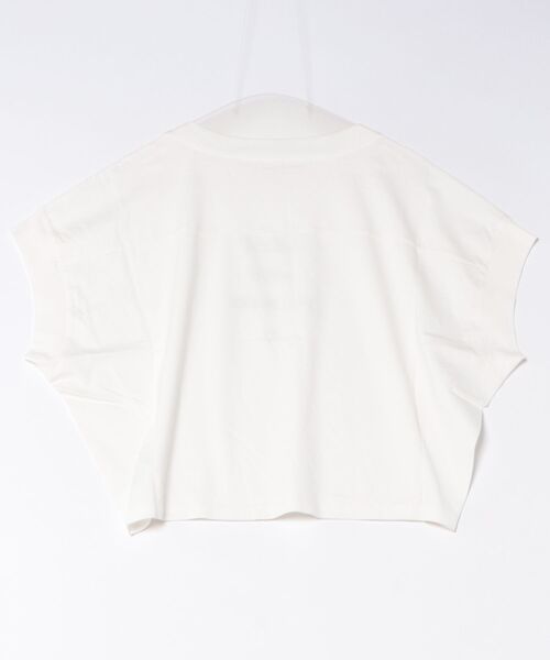 UNIVERVAL MUSE(ユニバーバル ミューズ)の「コット天竺_ショートドルマンロゴTシャツ(Tシャツ/カットソー・レディース・チャコールグレー/オフホワイト・2)」の11枚目の写真