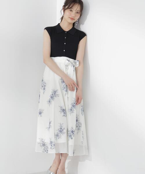 PROPORTION BODY DRESSING(プロポーションボディドレッシング)の「衿付き柄ドッキングニットワンピース / 1216240702(ワンピース・レディース・ピンク/ブラック・SMALL/P/S/MEDIUM)」の7枚目の写真