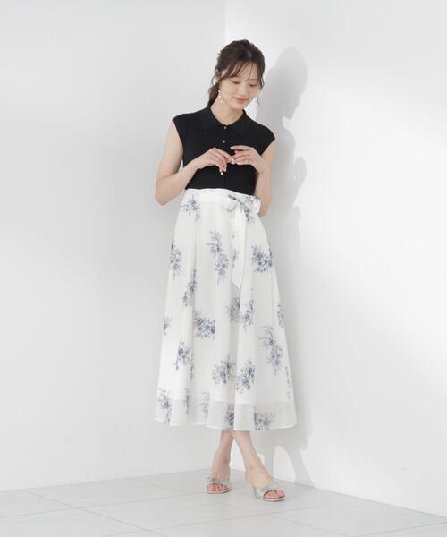 PROPORTION BODY DRESSING(プロポーションボディドレッシング)の「衿付き柄ドッキングニットワンピース / 1216240702(ワンピース・レディース・ピンク/ブラック・SMALL/P/S/MEDIUM)」の8枚目の写真