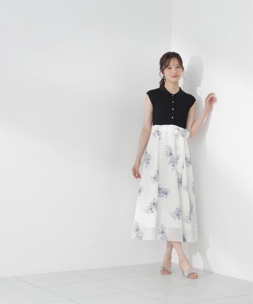 PROPORTION BODY DRESSING(プロポーションボディドレッシング)の「衿付き柄ドッキングニットワンピース / 1216240702(ワンピース・レディース・ピンク/ブラック・SMALL/P/S/MEDIUM)」の11枚目の写真
