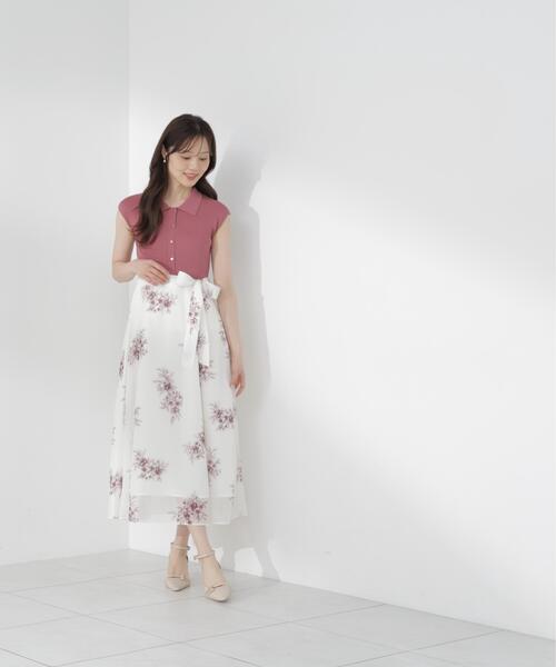 PROPORTION BODY DRESSING(プロポーションボディドレッシング)の「衿付き柄ドッキングニットワンピース / 1216240702(ワンピース・レディース・ピンク/ブラック・SMALL/P/S/MEDIUM)」の16枚目の写真