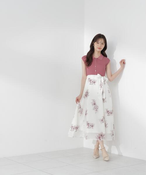 PROPORTION BODY DRESSING(プロポーションボディドレッシング)の「衿付き柄ドッキングニットワンピース / 1216240702(ワンピース・レディース・ピンク/ブラック・SMALL/P/S/MEDIUM)」の17枚目の写真