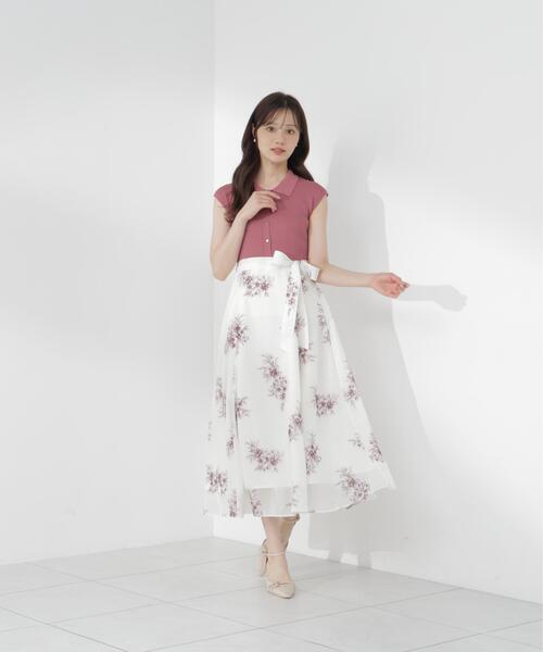 PROPORTION BODY DRESSING(プロポーションボディドレッシング)の「衿付き柄ドッキングニットワンピース / 1216240702(ワンピース・レディース・ピンク/ブラック・SMALL/P/S/MEDIUM)」の18枚目の写真