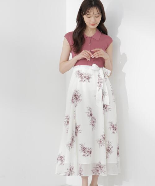 PROPORTION BODY DRESSING(プロポーションボディドレッシング)の「衿付き柄ドッキングニットワンピース / 1216240702(ワンピース・レディース・ピンク/ブラック・SMALL/P/S/MEDIUM)」の19枚目の写真