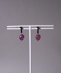 Stellar Duo/Stainless Meteor Stone Earrings 02
