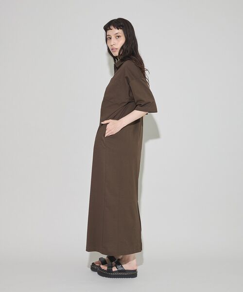 GARAGE OF GOOD CLOTHING(ガレージオブグッドクロージング)の「【日本製】ポロ襟ZIP付ワンピース(ワンピース・レディース・ブラック/ブラウン・FREE)」の15枚目の写真