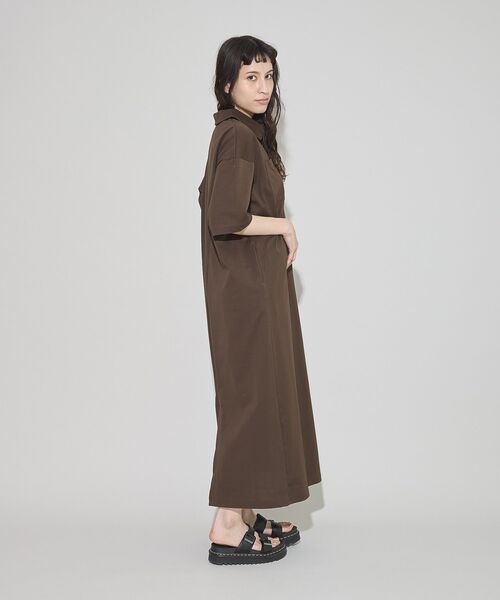 GARAGE OF GOOD CLOTHING(ガレージオブグッドクロージング)の「【日本製】ポロ襟ZIP付ワンピース(ワンピース・レディース・ブラック/ブラウン・FREE)」の14枚目の写真