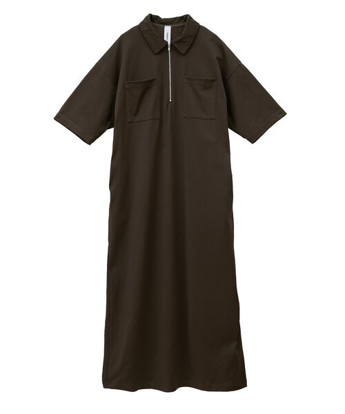 GARAGE OF GOOD CLOTHING(ガレージオブグッドクロージング)の「【日本製】ポロ襟ZIP付ワンピース(ワンピース・レディース・ブラック/ブラウン・FREE)」の17枚目の写真