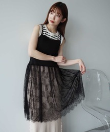 チュールヘムキャミソール