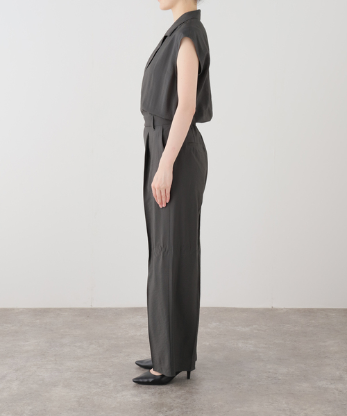 Spick & Span(スピックアンドスパン)の「ソフトポプリンオールインワン(つなぎ/オールインワン・レディース・チャコールグレー/ブラウン・38/36)」の15枚目の写真