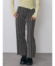 MURUA | ストライプフリンジハイウエストデニムパンツ(デニムパンツ)