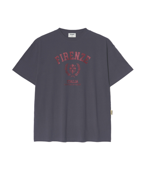 PIECEMAKER(ピースメーカー)の「ヴィンテージフィレンツェリリ半袖Tシャツ(チャコール)(Tシャツ/カットソー・レディース・その他・LARGE/MEDIUM)」の3枚目の写真