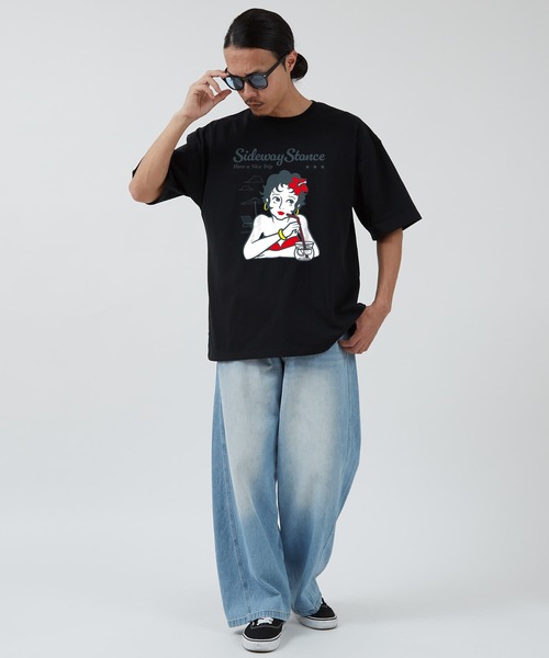 En serio TOKYO（エンソリオトーキョー）の「【SIDEWAYSTANCE】プールガール半袖Tシャツ 70485（Tシャツ/カットソー・メンズ・ホワイト/ブラック・SMALL/MEDIUM）」の10枚目の写真
